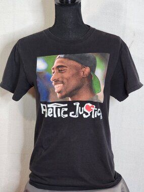 Ripple Junction Tupac Shakur Graphic Short Sleeve Cotton Poetic Justice Tee Sz S